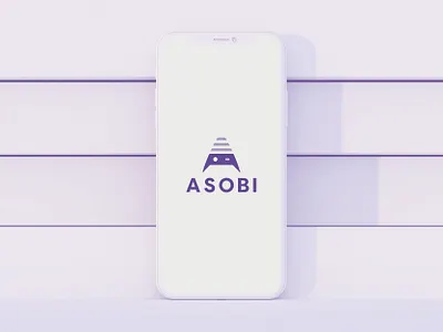 Asobi - Joystick Logo brand identity branding creative design creative logo eyes fun gaming logo illustration iphone logo logo design mark minimal mockup play playful playstation purple wifi wink