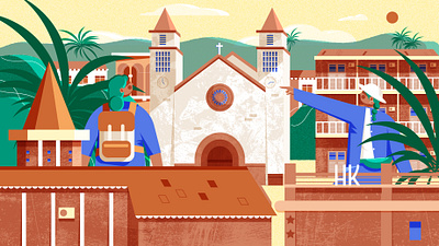 Bissau Walking around Guinea Bissau s laidback capital culture cultures design editorial editorial illustration illustration illustrator minimal vector
