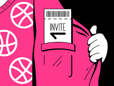 Dribbble Invite illustration invite