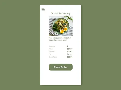 Shopping cart dailyui058 food shoppingcart uidesign