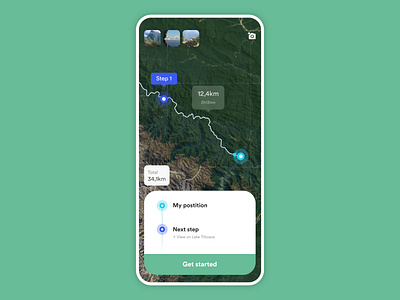 Daily UI Challenge #029 - Map app daily ui daily ui 29 daily ui challenge hiking map mapping position travel ui ui design