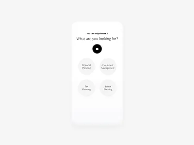 Onboarding Profile Creation: Type Selection animation design finance finance app fintech interaction interface mobile muzli onboarding onboarding ui principleapp product design ui ux