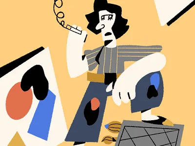 Painter Lady 2d animation animation design branding characterdesign concept art designer for hire illustration visual development