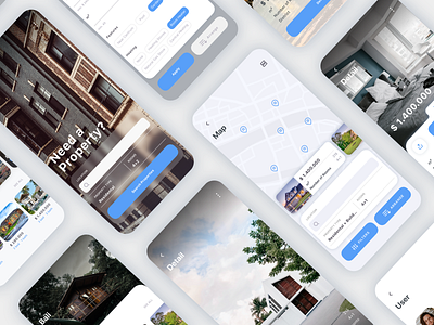 Nors Real Estate App UI Kit app design house ios light mobile property real estate sketch ui