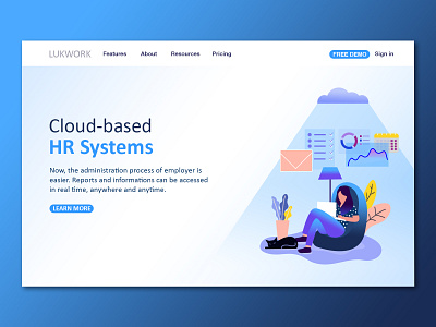 HR landing page homepage illustraion landing landingpage ui uiux ux web web design