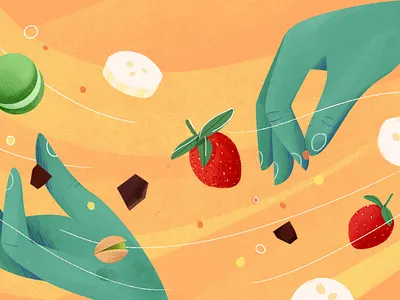 Grandma's Kitchen [2/3] chocolate cooking flow food hands illustration schoolofmotion strawberries