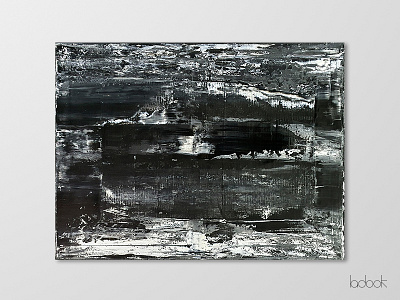 Vallis '20 abstract acrylic paint black and white canvas minimalism