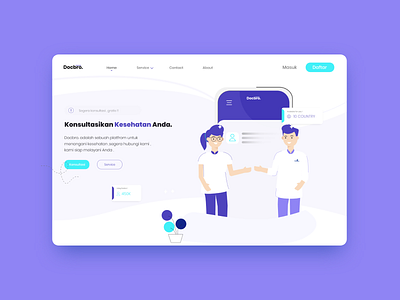 Docbro - Health Services animation app design flat flatdesign illustration ui ux vector web