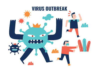 Virus Outbreak (COVID-19) Coronavirus corona coronavirus cough covid covid 19 covid19 disease doctor fever health health care healthy illustration illustration art illustrations medical sick virus