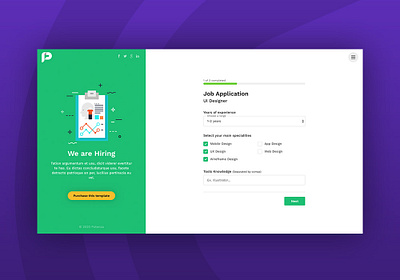 Potenza - Job Application Form Wizard application form branch wizard file upload form interview job questionnaire recruitment resume themeforest upload web design