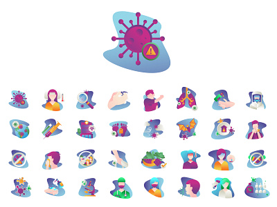 Free Covid-19 / Corona Virus Icons! coronavirus covid 19 covid19 design free free icon free icon set free icons free vector freebie freepik icon illustration ui ux vector