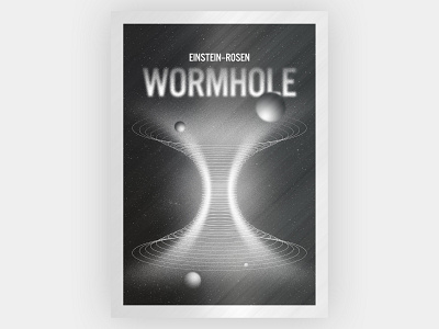 Einstein-Rosen Wormhole 2d cosmos dark draw illustration illustrator poster retro simple sketch space texture typography universe vector