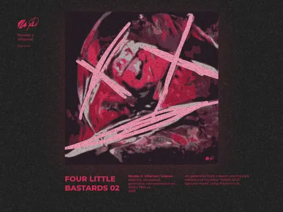 FOUR LITTLE BASTARDS 02 | Digital Artwork abstract art concept art conceptual art contemporary art digital art expressionism generative art poster poster art