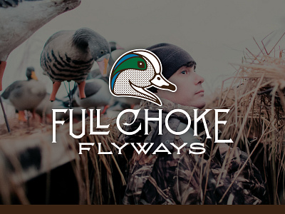 Full Choke Flyways Identity badge brand branding duck hunting ducks ducks unlimited full choke hand lettering icon identity illustration lettering logo mississippi