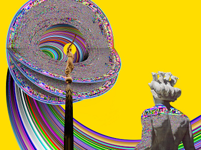 Find a perfect spot, and let them entertain you . 🍿⁠ art collage design graphicdesign gt guatemala icarosdie icarusdie illustration loveistheanswer psychedelic ufo yellow