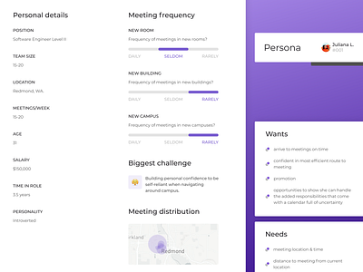 Persona UI | Research bio data demographics design elements figma frequency georgetown interaction interface map persona research typography ui ux uxr uxresearch web web design