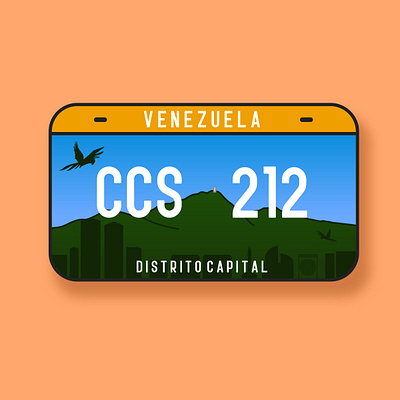 Hometown License Plate caracas design dribbble dribbbleweeklywarmup driver drivers license graphic graphic design illustration ilustración license license plate nature nzv pink registration plate sunset vector vector illustration venezuela