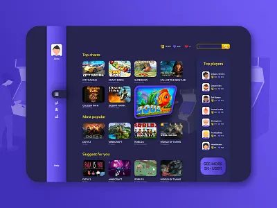 Game Dashboard Design application courses crypto dashboard dashboard designer digital dashboard game app game dashboard design game design game interface game ui homepage homepage design product design uiuxdesign uiuxdesigner user interface user interface design web web design