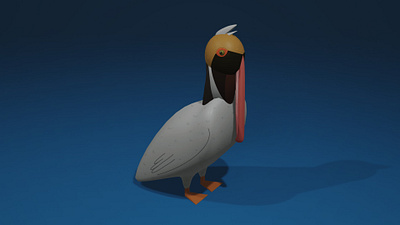 Pelican 3D Render 3d blender blender 3d blender3d concept design digital digital art digital illustration illustration illustration design