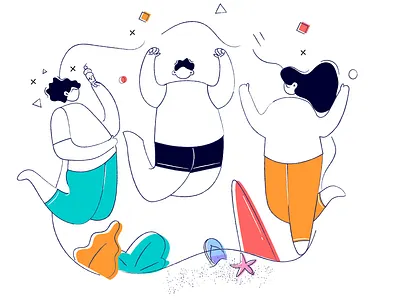 Summer Vacation Illustration art artwork design digital art digital illustration flat illustration illustration vector web web design website