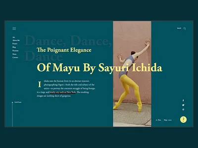 Dance, Dance, Dance. ballerina ballet colorful colors dance design ilo chani ui web web concept webdesign website