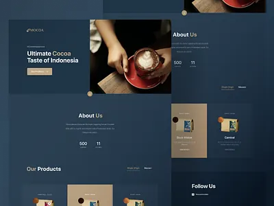 Cocoa site concept design graphic design illustration logo shots typography ui uiux ux web design