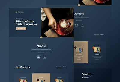 Cocoa site concept design graphic design illustration logo shots typography ui uiux ux web design