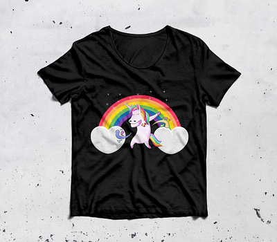 dabbing unicorn t-shirt design apparel design autism autistic childish dab dabbing dailyui fashion illustation kids logotype rainbow trendy unicorn vector