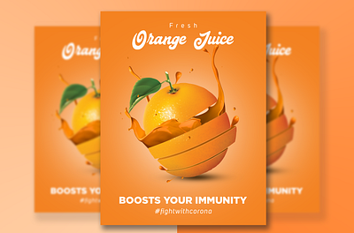 Orange Juice Flyer 🍹🍊 branding brochure creative design flyer design flyer designer food flyer fruit flyer gradient graphic design orange juice flyer poster design print design social media
