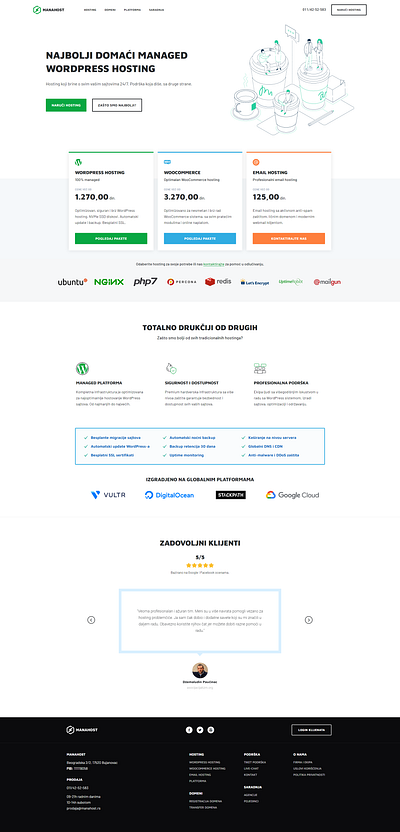 MANAHOST Managed WordPress Hosting homepage hosting web design website wordpress wordpress design