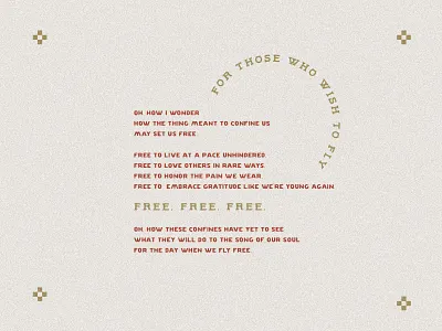 For Those Who Wish To Fly gold graphic orange poem type typeface