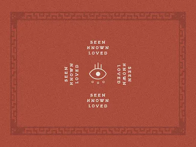 Seen. Known. Loved eye orange pattern southwest
