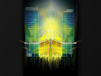 Sarajevo I.Štraus adobe illustrator arhitecture buildings holiday inn holiday inn hotel light painting poster art reflection sarajevo vector art vector design