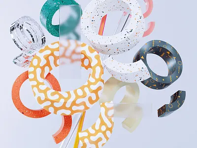 george. 3d 3dart abstract cgi circles colorful colors digitalart geometry illustration illustration art refraction render shapes texture