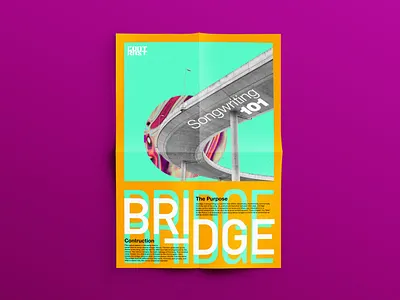 BRIDGE (MUSIC) /// CONTRAST aesthetic art direction concept design design infographic design minimal poster art poster design typography