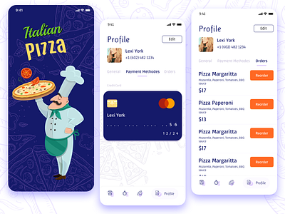 Profile information app design application ui design app food app graphicdesign illustration mobile app mobile design mobile ui profile design ui ui ux uidesign ux design