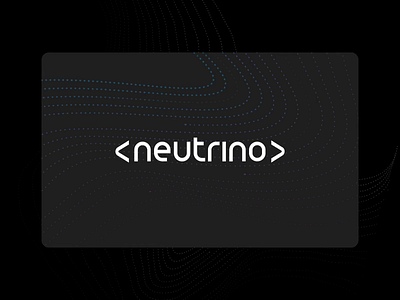 <neutrino> animation brand identity branding design guidelines icon identity logo logotype minimal typography vector