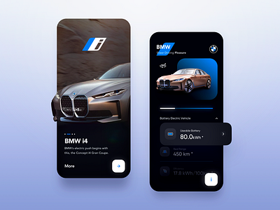 Car Sale Info App - User Interface app auto automotive bmw car clean dark dark ui fresh ios modern product sale ui ux