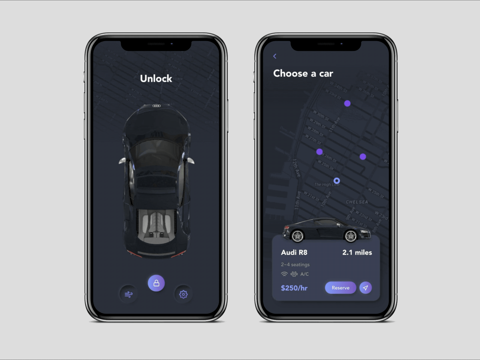 Car mobile ui dark theme 3d 3d mobile ui 3d ui app app design c4d car key ui car rent car ui cinema4d dark mode dark neumorphism dark theme dark ui mobile mobile ui neumorphic neumorphism ui uiux