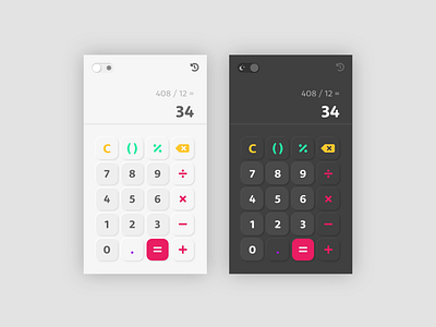 Daily UI #004 : Calculator 3petitspixels adobe xd adobexd app app design application calculator challenge dailyui dailyui 004 dark mode dark theme dark theme ui design fontawesome neumorphic neumorphism ui