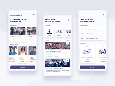Workout App | Creative Month #13 app design gym sport app sport car trainer training ui workout