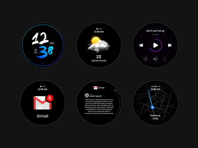 smartwatch faces app clean design flat smart smartphone smartwatch ui ux vector watches