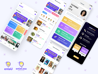 University Platform | EnlaU animation app app design delivery food people purple purple logo ui university ux web website white