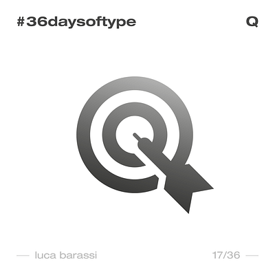 Q | #36daysoftype 36days 36days q 36daysoftype 36daysoftype07 adobe illustrator branding darts darts logo daysoftype letter q logo logo concept logo design logo inspiration target target logo typeface