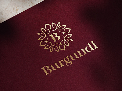 BURGUNDI / jewelry industry branding design designer elegant gold graphic hot jewelry logo logodesign logodesigner ornament print serif stamping