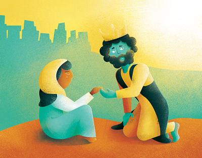 Great King - progress IV childrens book corona design drawing great help hurting illustration kids king texture wacom