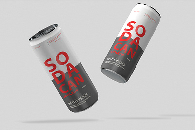 Free Soda Can 355ml Mockup Set branding design free mockup freebie freebies mockup