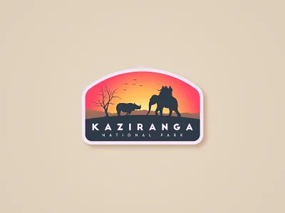 kaziranga national park badge dailylogo dailylogochallenge design icon illustrator illustrator cc logo logodesign national park nature vector