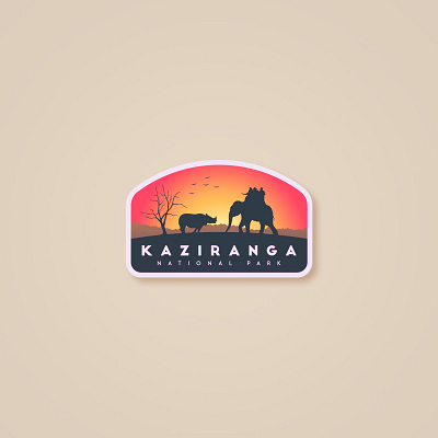 kaziranga national park badge dailylogo dailylogochallenge design icon illustrator illustrator cc logo logodesign national park nature vector