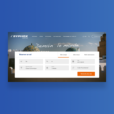 Syphax Airlines Website airlines design interface ui uidesign user experience userinterface ux uxui webdesign website